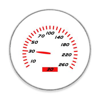 30th Birthday - Round  fridge magnet - white - Front
