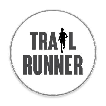 Trailrunner - Runder Kühlschrankmagnet - Weiß - Vorne