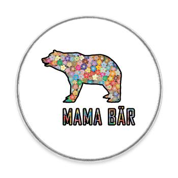 Mama Bär - Runder Kühlschrankmagnet - Weiß - Vorne