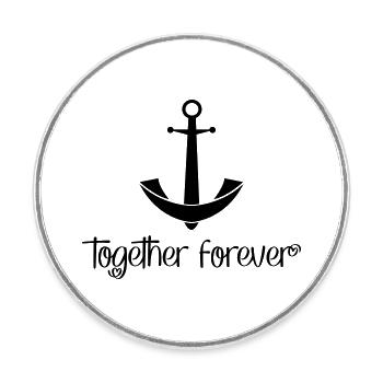 Together Forever - Runder Kühlschrankmagnet - Weiß - Vorne