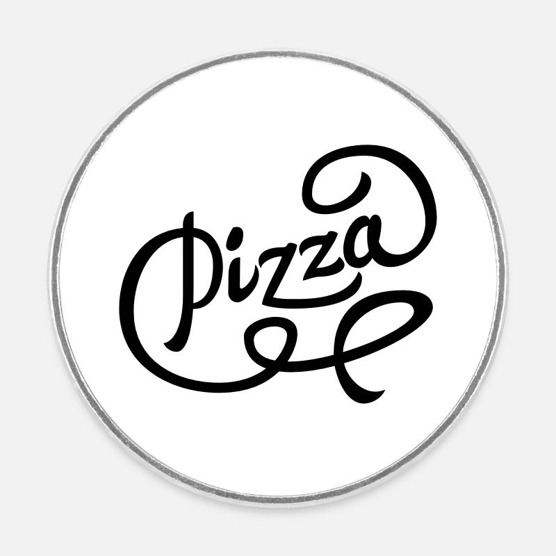 113503609 142793783 pizza - Magnet rond - blanc