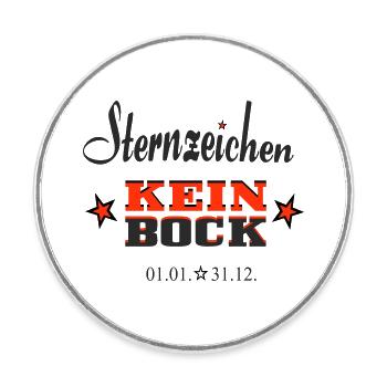 Sternchen Kein Bock Jahreskalender - Runder Kühlschrankmagnet - Weiß - Vorne