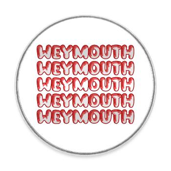 Weymouth comme un voyage - Magnet rond - blanc - Devant