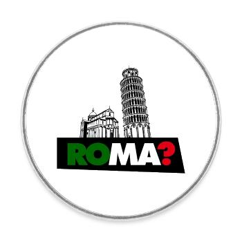 Rome? - Round  fridge magnet - white - Front