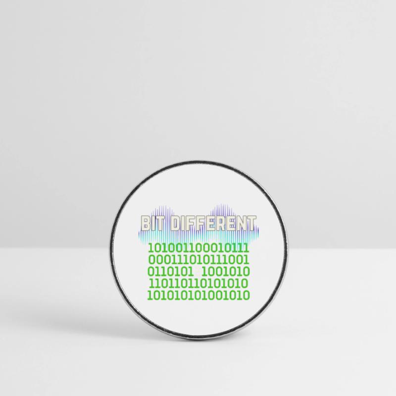 Bit Different - Nerdy Binary Error Design Round  fridge magnet