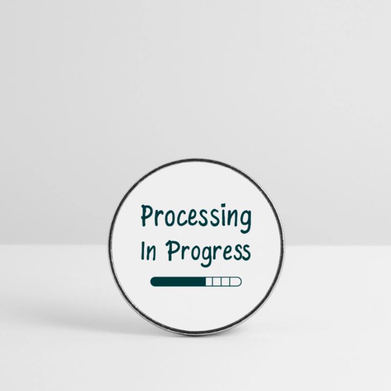 Processing In Progress Loading Bar Statement Round  fridge magnet