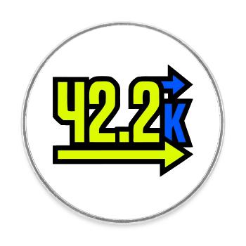  Stolzer 42.2k Marathon Finisher - Runder Kühlschrankmagnet - Weiß - Vorne