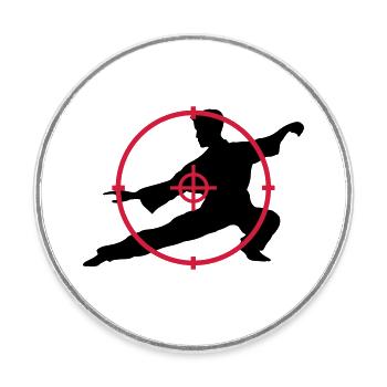Taijiquan / Tai-Chi Chuan / Tai Chi / Tai-Chi - Runder Kühlschrankmagnet - Weiß - Vorne