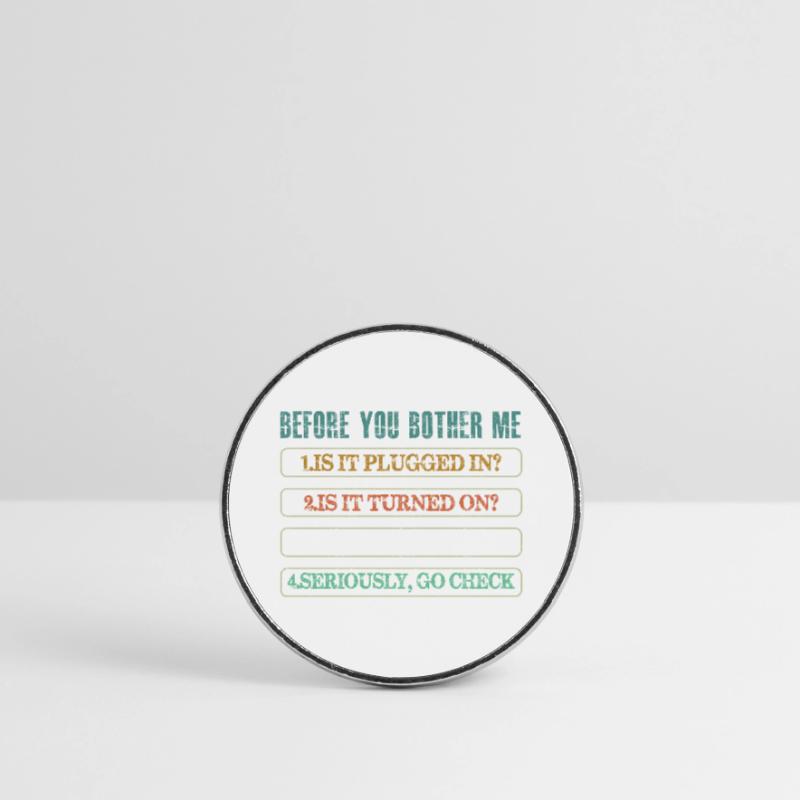 Information Technology Tech Technical Support Round  fridge magnet