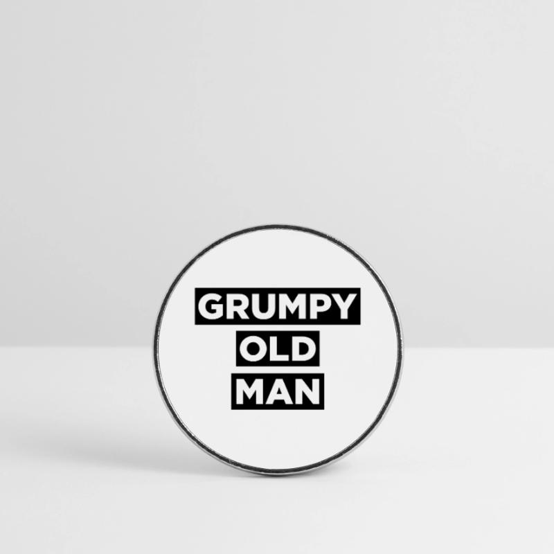 Grumpy Old Man Round  fridge magnet