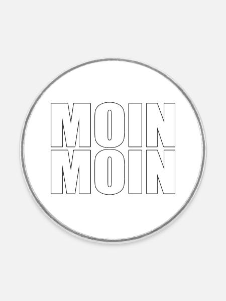 MOIN MOIN - Runder Kühlschrankmagnet - Weiß