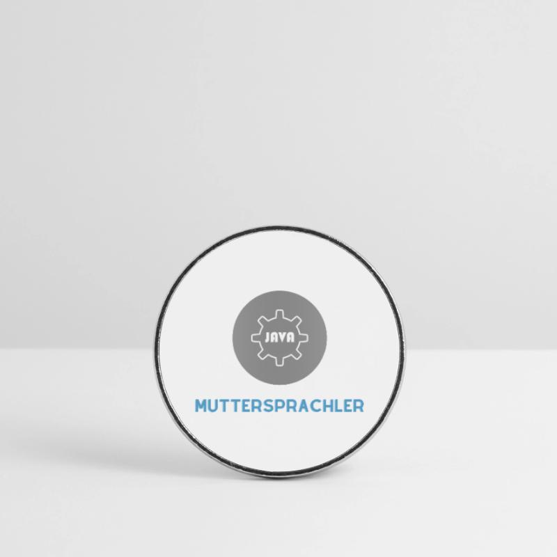 Native speaker: JavaScript Edition Round  fridge magnet