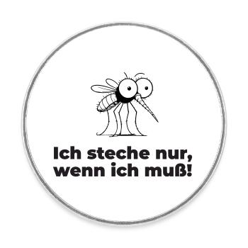 Stechmücke - Runder Kühlschrankmagnet - Weiß - Vorne