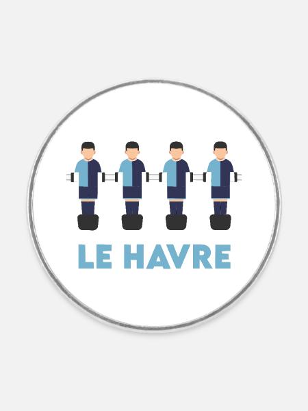 Le Havre - Runder Kühlschrankmagnet - Weiß