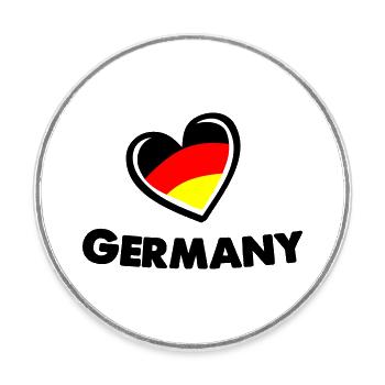 deutschland_herz_germany - Magnet rond - blanc - Devant