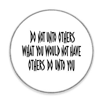 Do not ... by Cean - Round  fridge magnet - white - Front