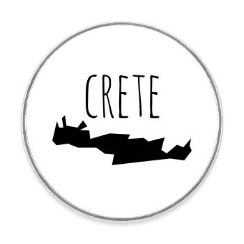 crete - Magnet rond - blanc - Devant