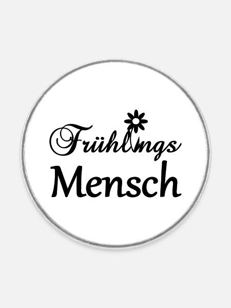 Frühlingsmensch Geschenk - Runder Kühlschrankmagnet - Weiß