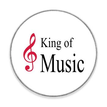 musik - Runder Kühlschrankmagnet - Weiß - Vorne