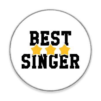 Best Singer - Runder Kühlschrankmagnet - Weiß - Vorne