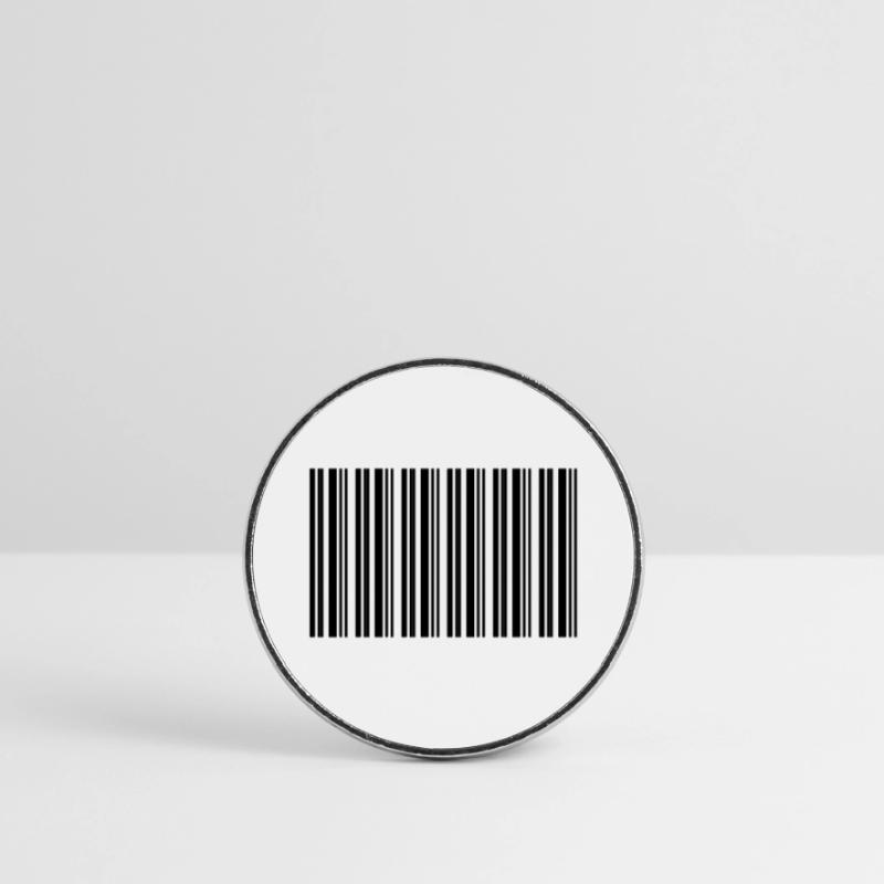 Barcode Strichcode Nerd IT Technik Design Runder Kühlschrankmagnet