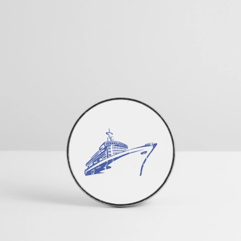 Krydstogtskib Krydstogtskib Luksus Rund køleskabsmagnet