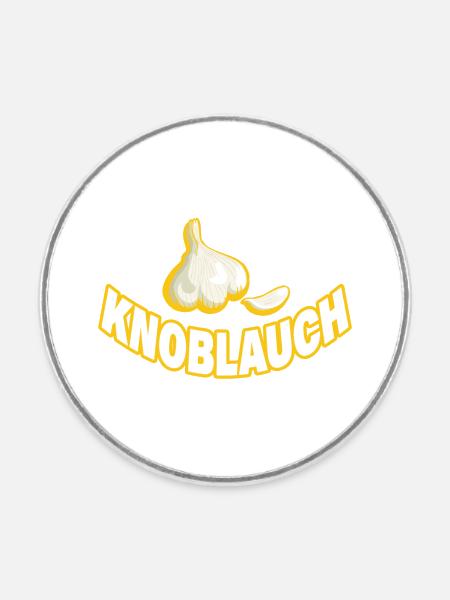 KNOBLAUCH - Runder Kühlschrankmagnet - Weiß