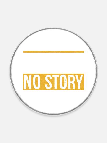 no risk no story - Runder Kühlschrankmagnet - Weiß