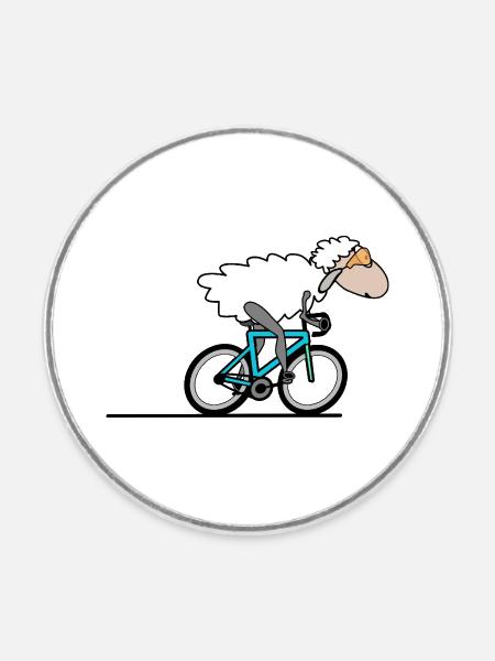 Rennrad Radfahren - Runder Kühlschrankmagnet - Weiß