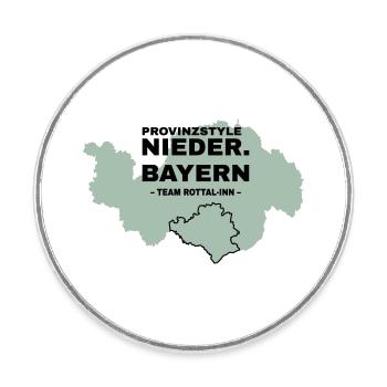 Niederbayern | ROTTAL-INN - Runder Kühlschrankmagnet - Weiß - Vorne