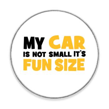 Small car - Magnet rond - blanc - Devant