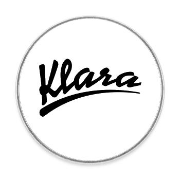 klara | Klara - Magnet rond - blanc - Devant