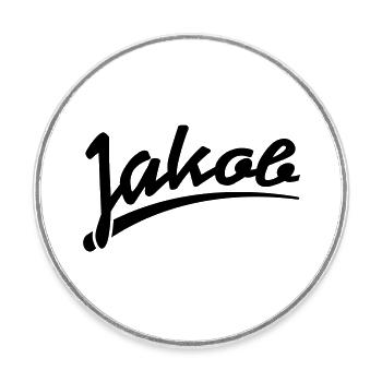 jakob | Jakob - Magnet rond - blanc - Devant