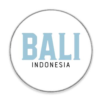 Bali - Magnet rond - blanc - Devant