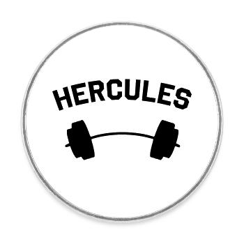 Hercules - Round  fridge magnet - white - Front