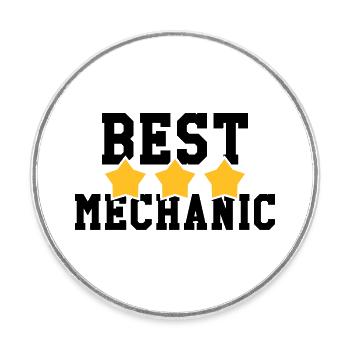 Best Mechanic - Runder Kühlschrankmagnet - Weiß - Vorne