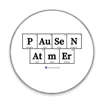 Pausen Atmer (helle Stoffe) - Runder Kühlschrankmagnet - Weiß - Vorne