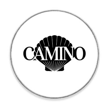 Camino Shell - Runder Kühlschrankmagnet - Weiß - Vorne