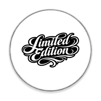 Limited edition - Round  fridge magnet - white - Front