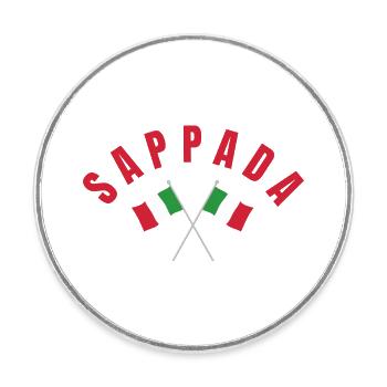 Sappada Italien Flaggen - Runder Kühlschrankmagnet - Weiß - Vorne