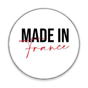 Made in France - Magnet rond - blanc - Devant