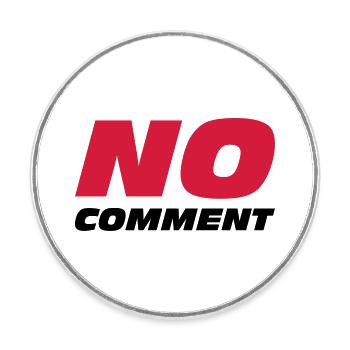 No Comment - Runder Kühlschrankmagnet - Weiß - Vorne