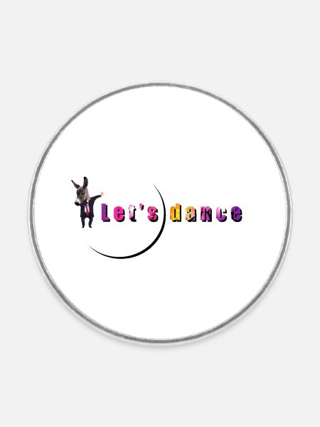 let's dance - Runder Kühlschrankmagnet - Weiß