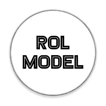 Every wheelchair user is a role model - Round  fridge magnet - white - Front
