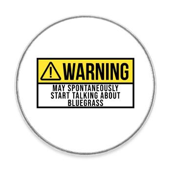 Bluegrass - Round  fridge magnet - white - Front