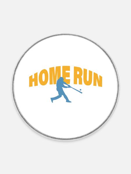 HOME RUN - Runder Kühlschrankmagnet - Weiß