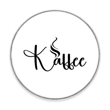 Kaffe_Motiv - Round  fridge magnet - white - Front