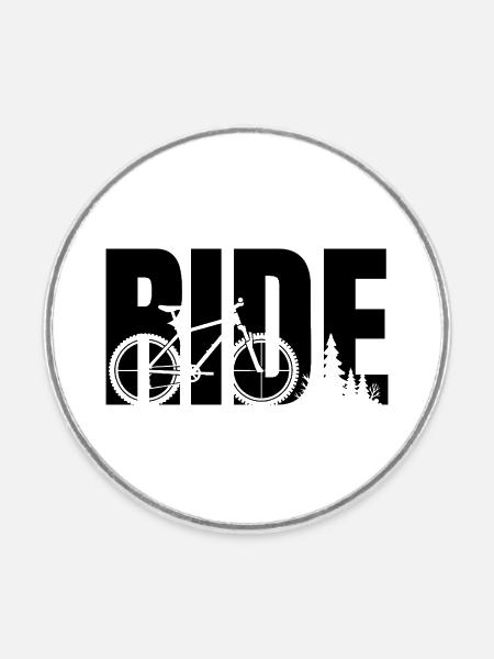 Ride Nature - Runder Kühlschrankmagnet - Weiß
