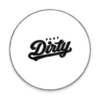 Play Dirty Retro - Runder Kühlschrankmagnet - Weiß - Vorne