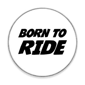Born to Ride a Horse: Wild Design - Round  fridge magnet - white - Front